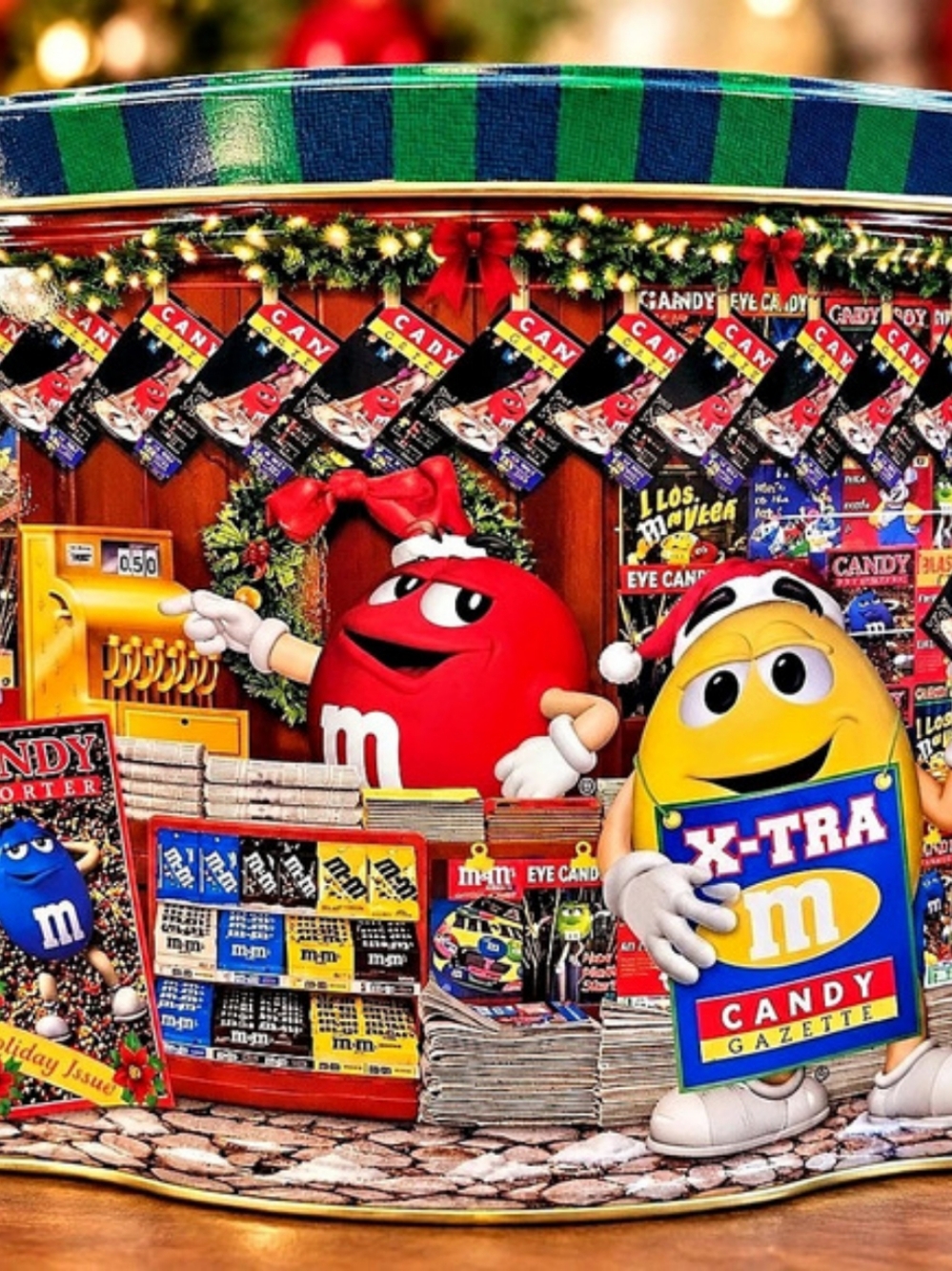 M&M's Grand Christmas Village Series "M&M's" Brand Newsstand, Number 12